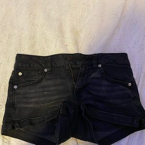black jeans shorts